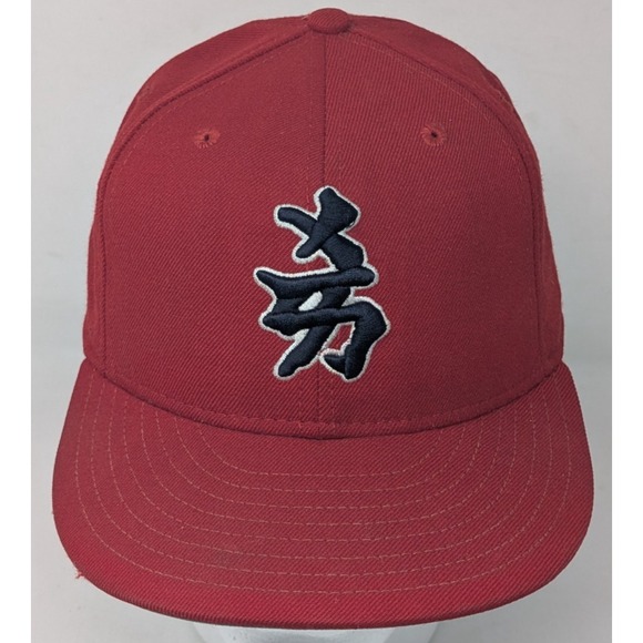 Vintage New York Yankees Kanji Hat Cap 7 1/4 New Era USA Wool Cap Japanese Logo‎